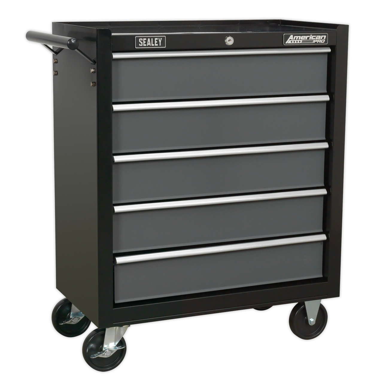 Sealey - Rollcab 5 Drawer with Ball Bearing Slides Black/Grey
