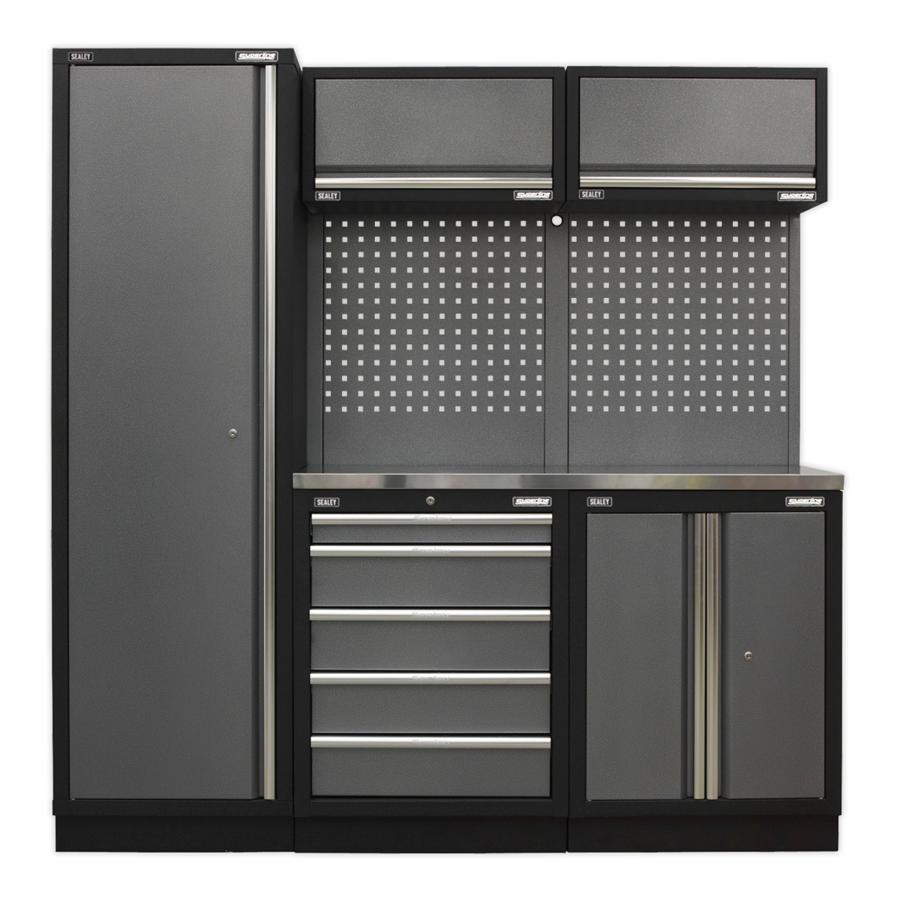 Sealey - Modular Storage System Combo Stainless Steel Worktop APMSSTACK02SS
