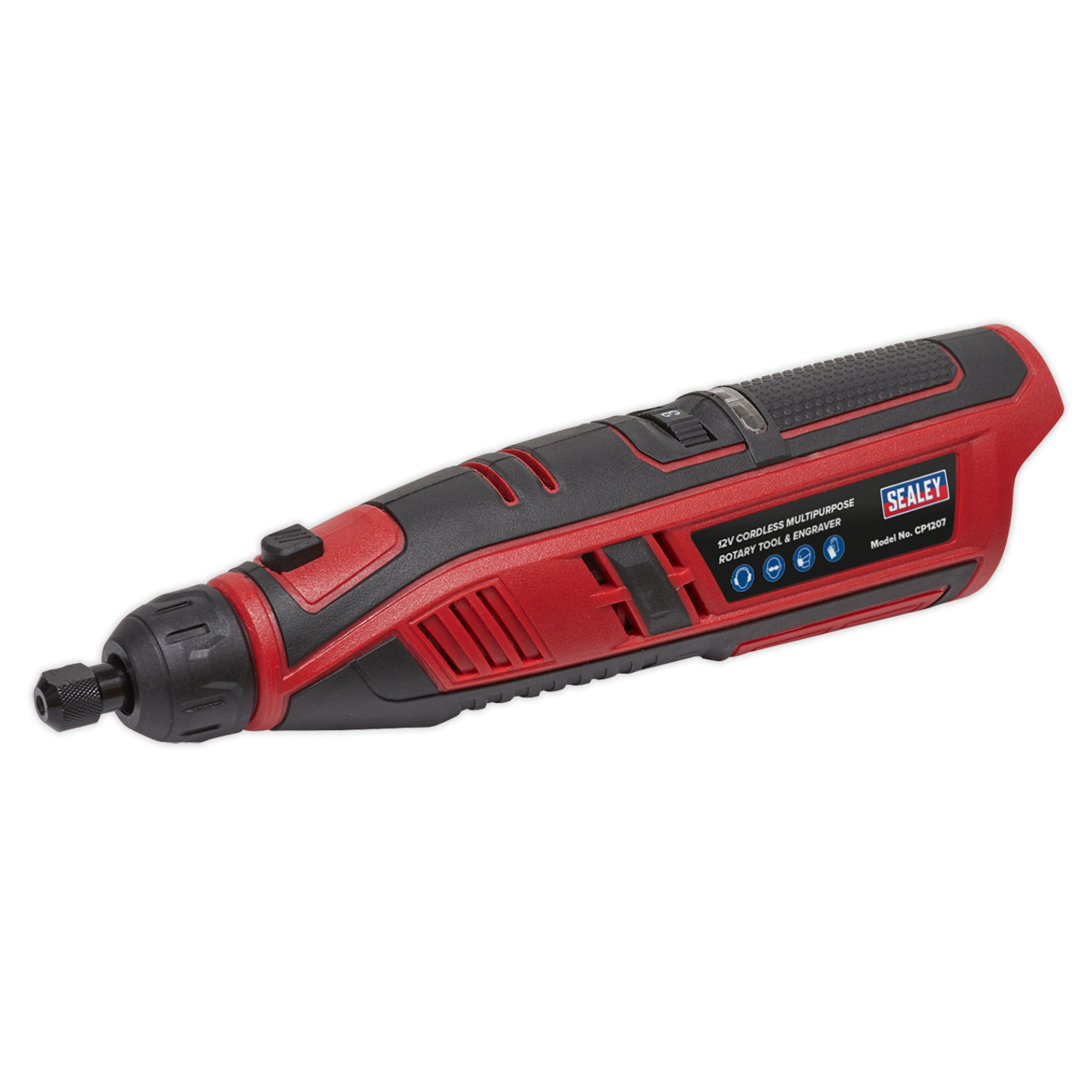 Sealey - Cordless Multipurpose Rotary Tool and Engraver Kit 49pc 12V Lithium-ion Body Only