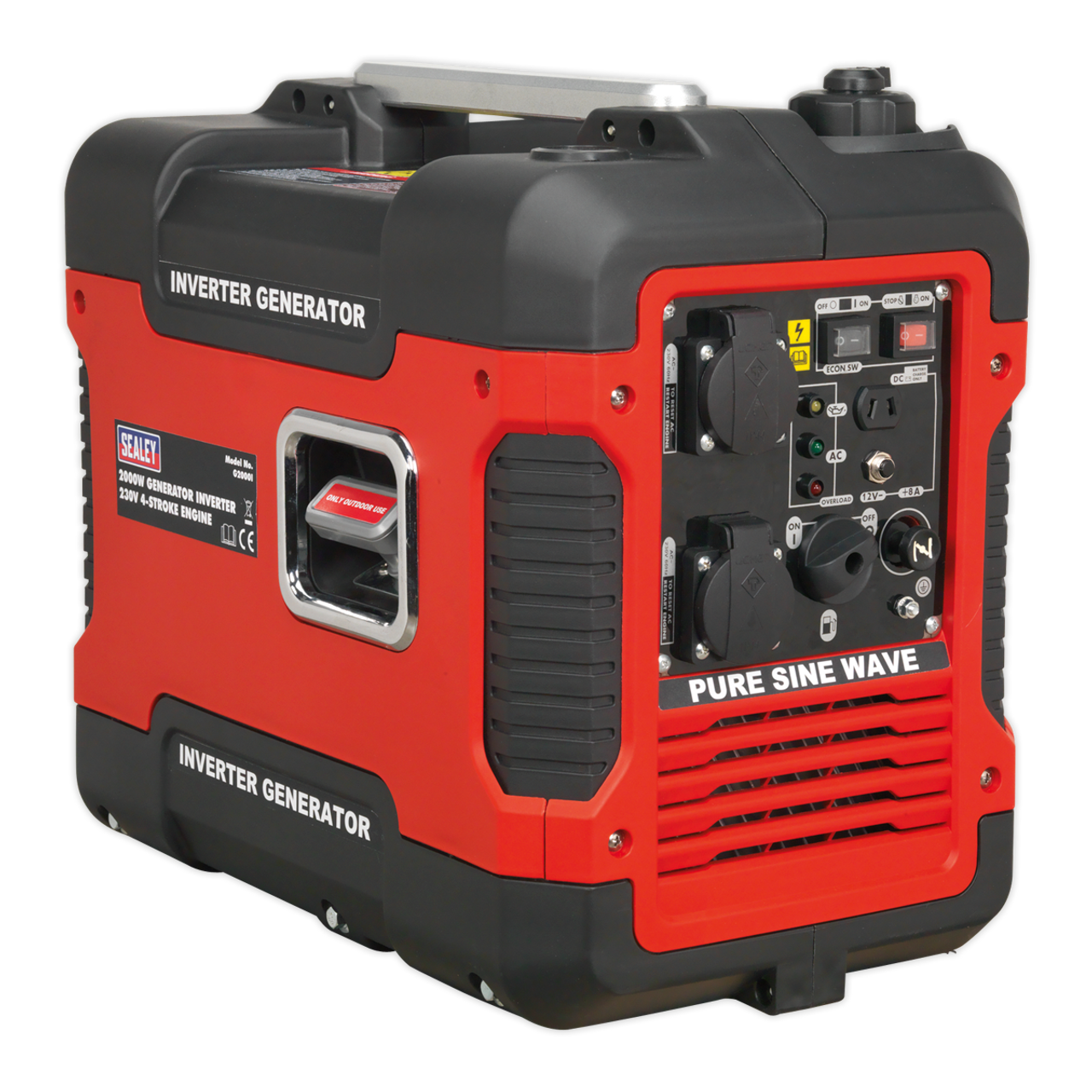 Sealey - Inverter Generator 2000W 230V 4-Stroke Engine