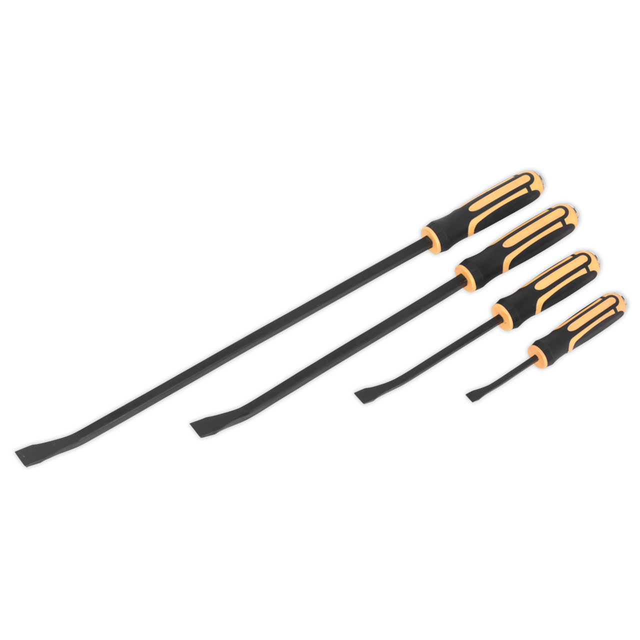 Sealey - Angled Pry Bar Set with Hammer Cap 4pc