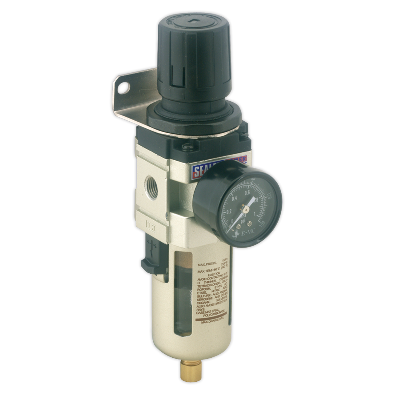 Sealey - Air Filter/Regulator Max Airflow 70cfm