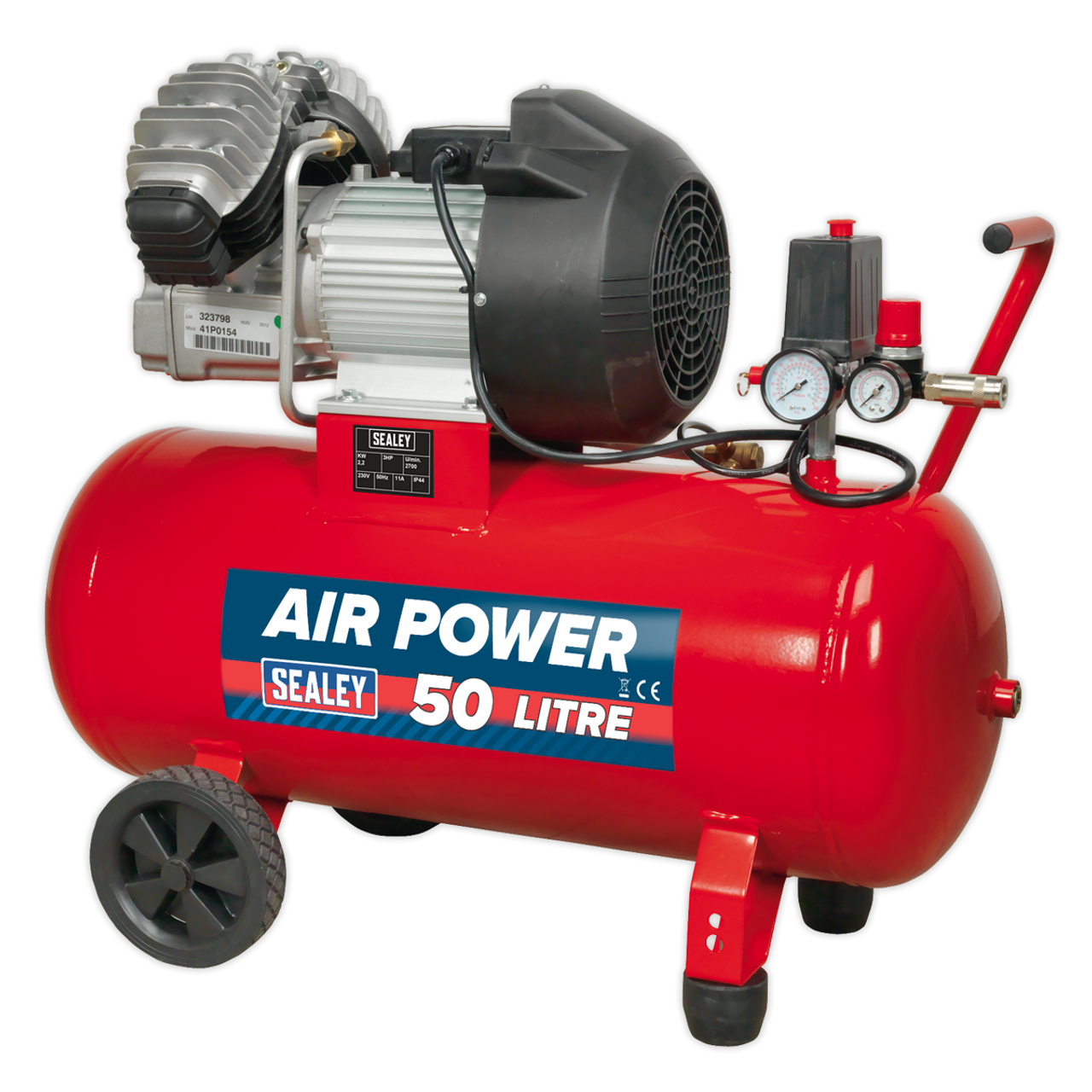 Sealey - Compressor 50L V-Twin Direct Drive 3hp