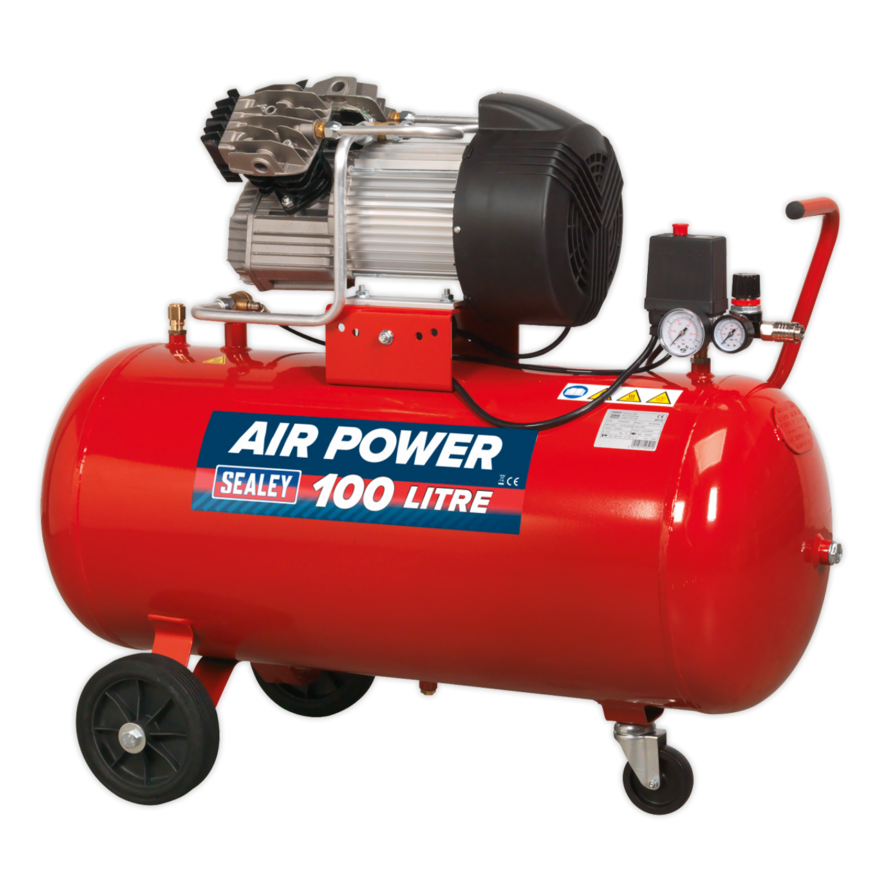 Sealey - Compressor 100L V-Twin Direct Drive 3hp