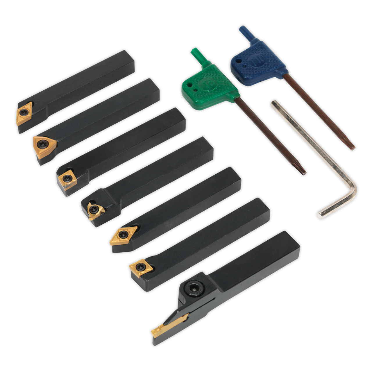 Sealey - Indexable 8mm Lathe Turning Tool Set 7pc