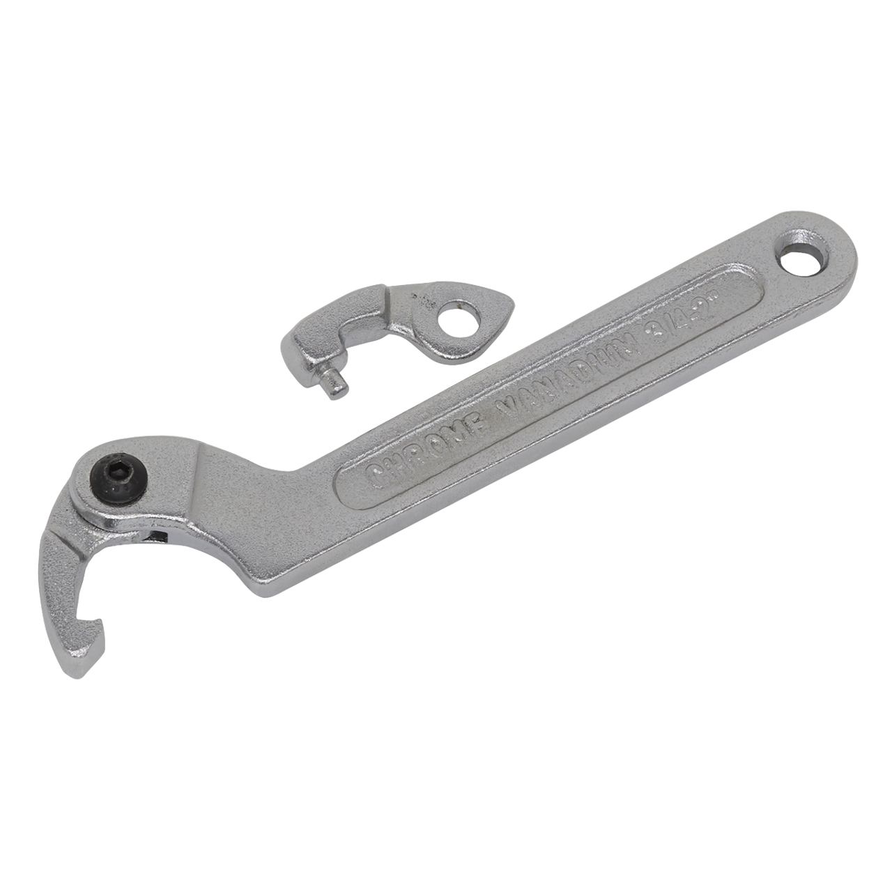 Sealey - Adjustable C Spanner Hook and Pin Wrench Set 3pc 19-51mm