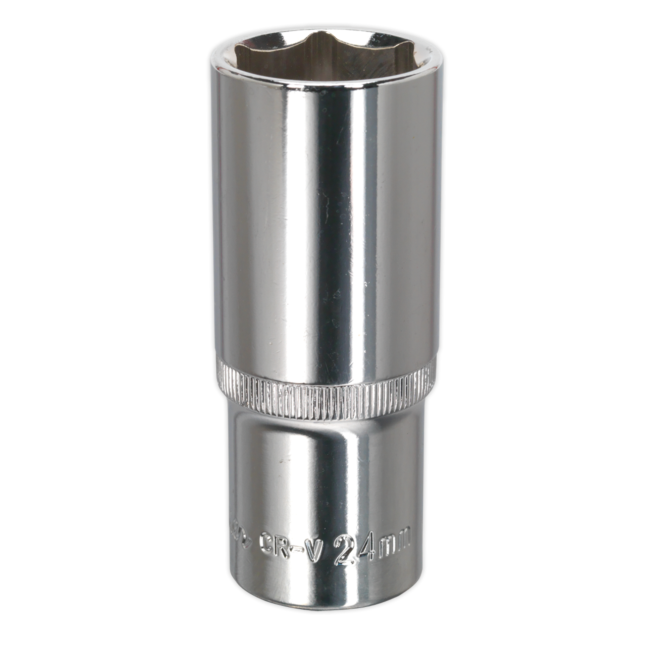 Sealey - WallDrive Socket 24mm Deep 1/2inchSq Drive Fully Polished