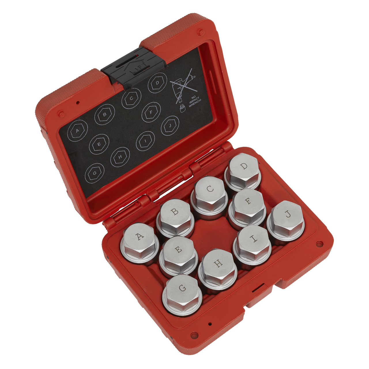 Sealey - Locking Wheel Nut Key Set 10pc Land Rover