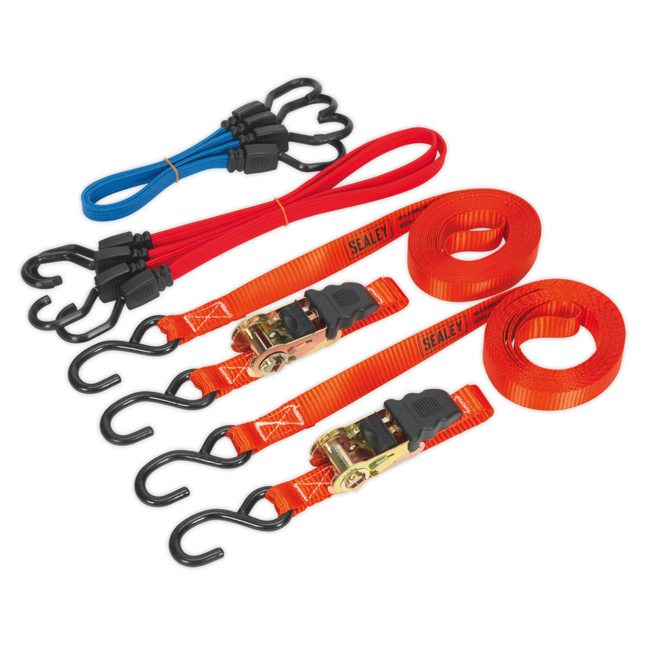 Sealey - Tie Down and Bungee Cord Set 6pc
