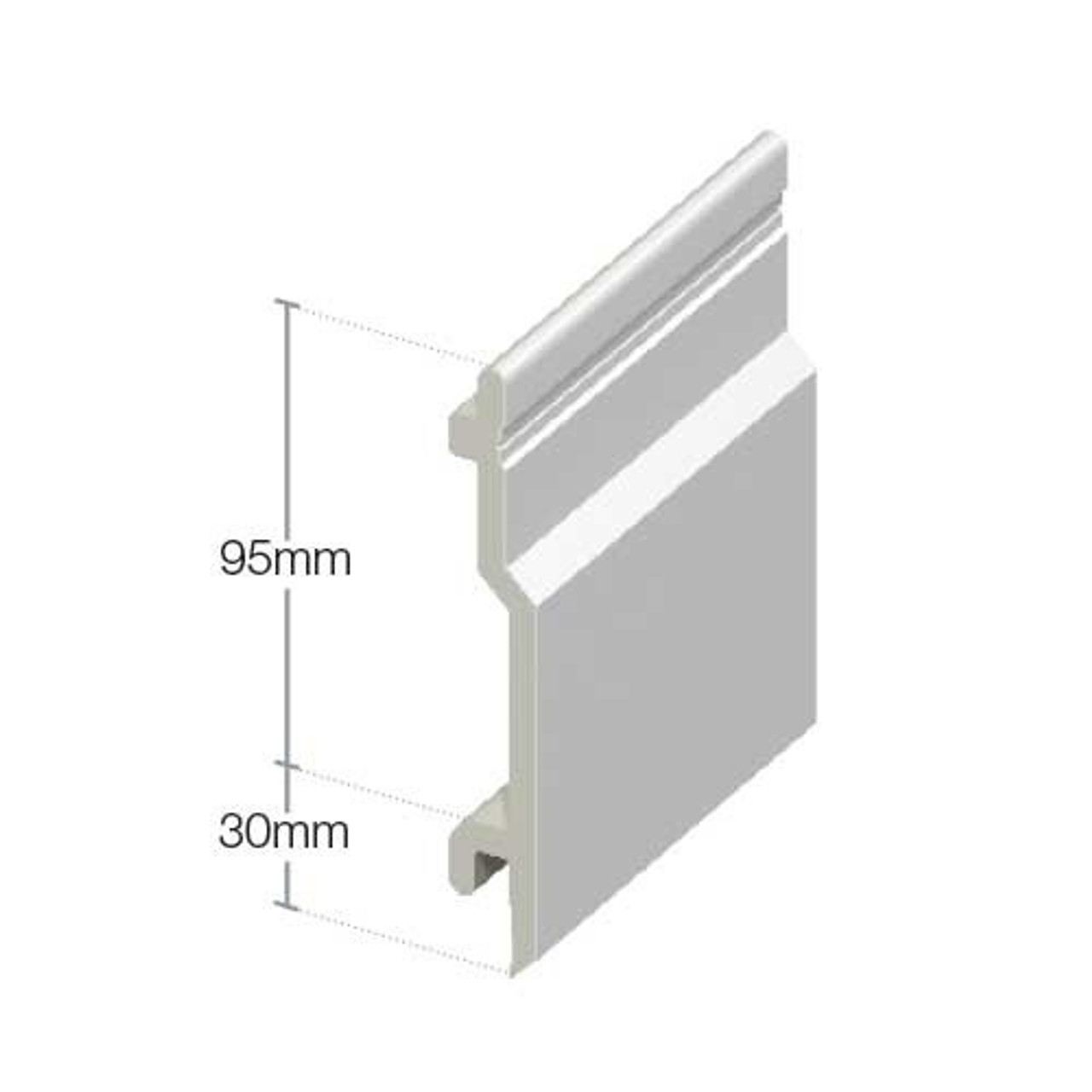 Eurocell 100mm Open Vee Cladding Grey 7016 X 5m