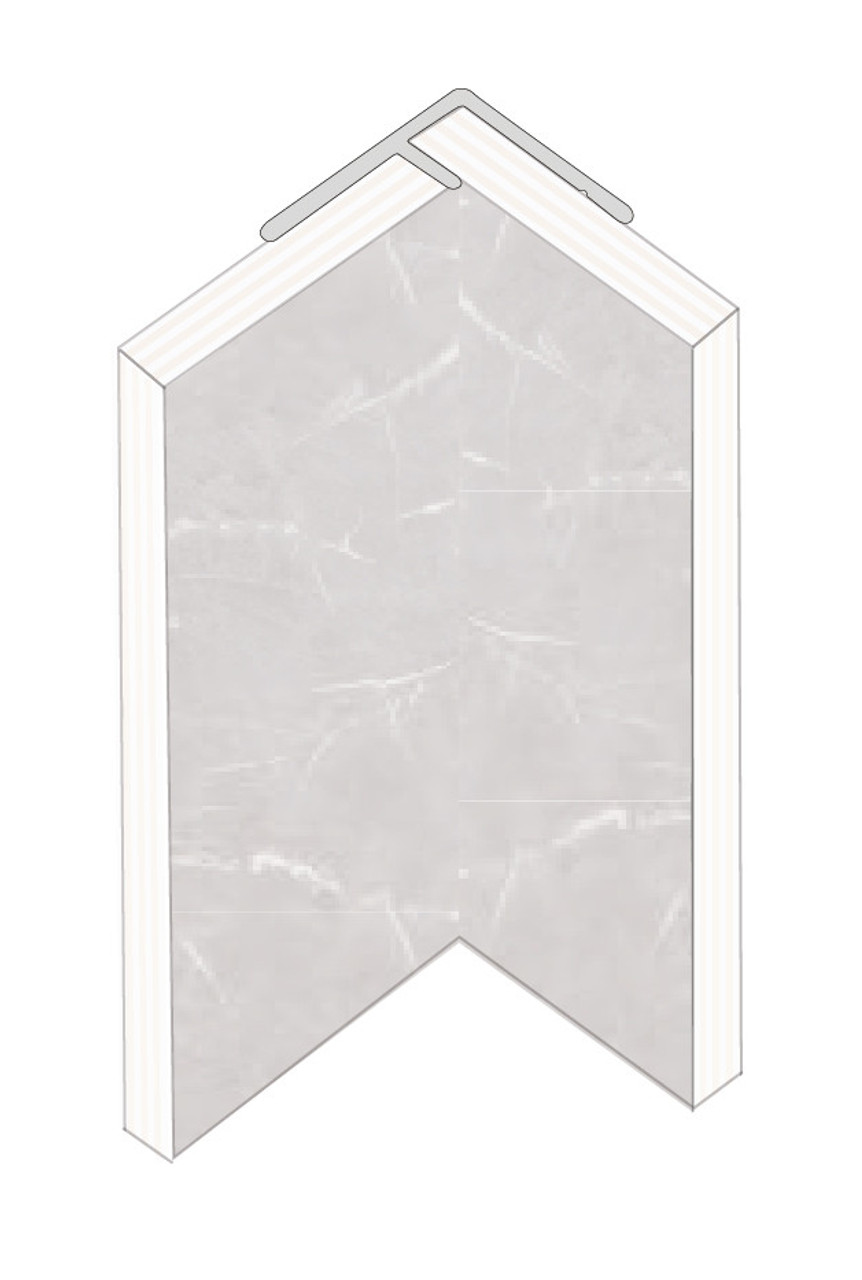 Fibo Aluminium Internal Hidden Profile 2360mm Long