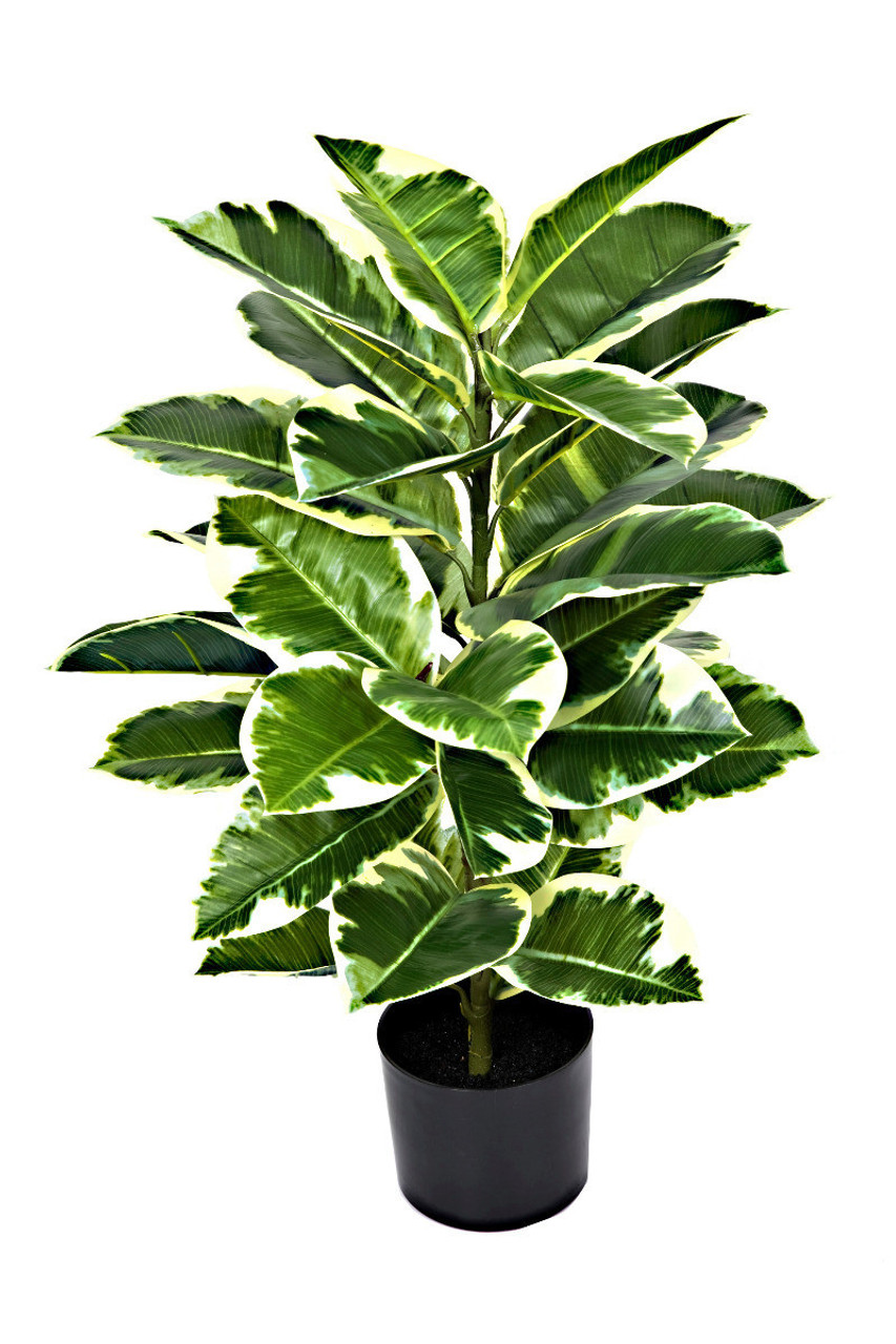 Artificial 98cm Real Touch Rubber Plant in Pot