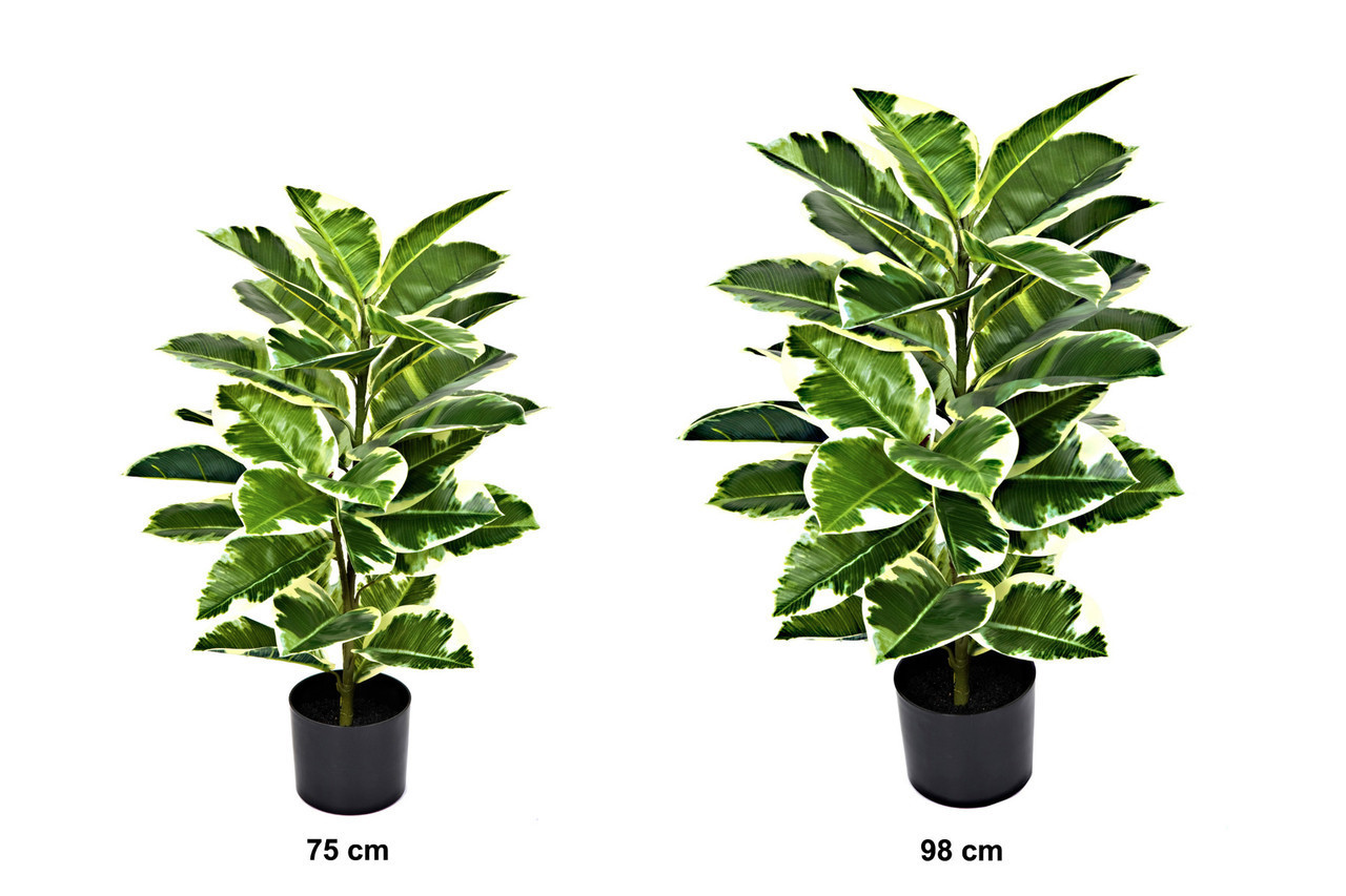 Artificial 98cm Real Touch Rubber Plant in Pot