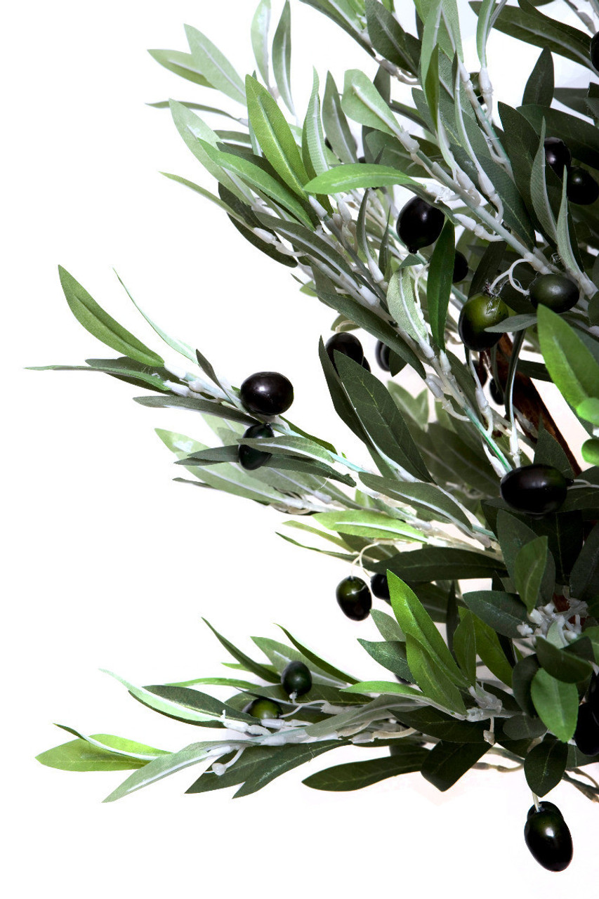 4ft Premium Quality Artificial Olive Standard Tree with Olives Set of 2