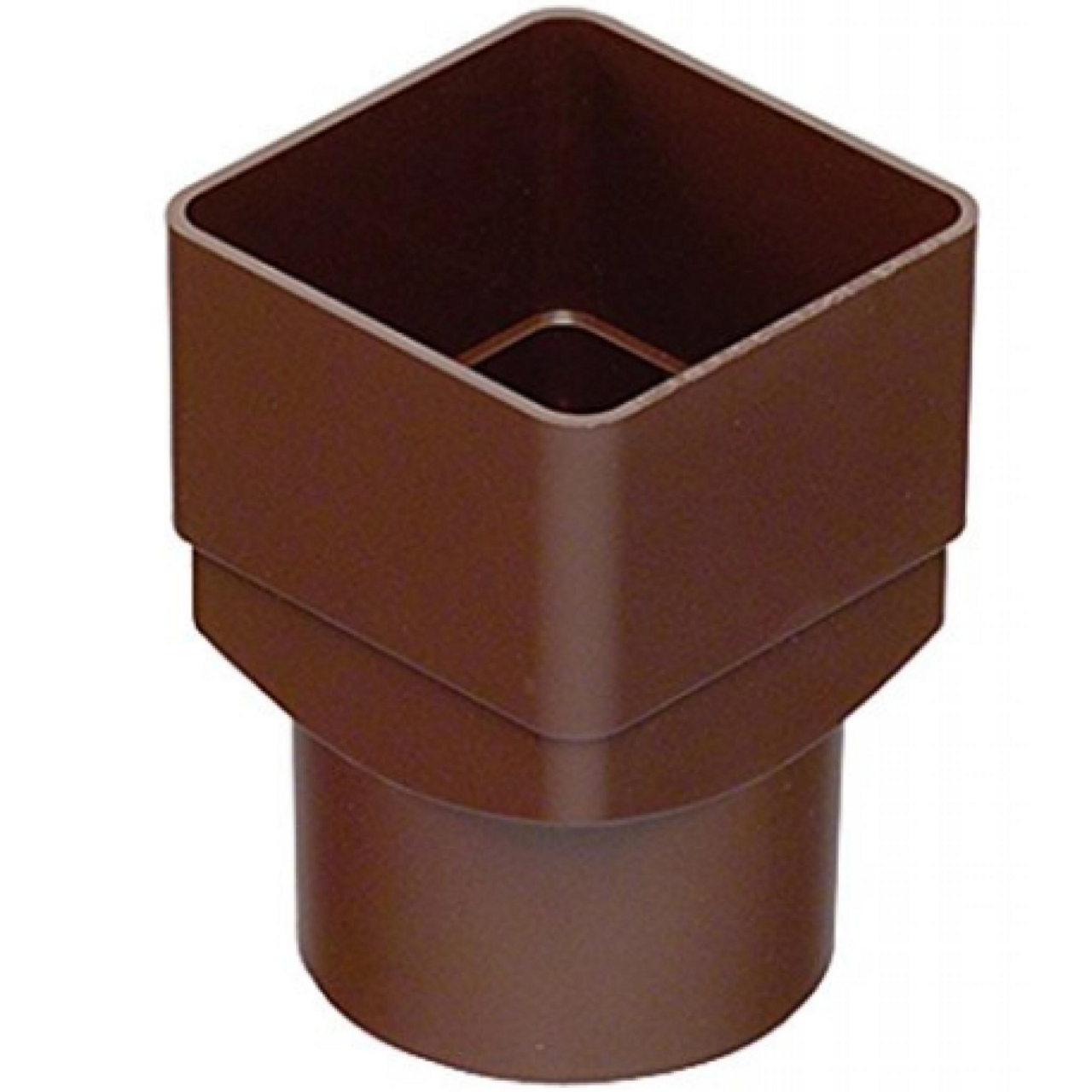 Eurocell Gutter Square To Round Downpipe Adaptor 114mm Brown