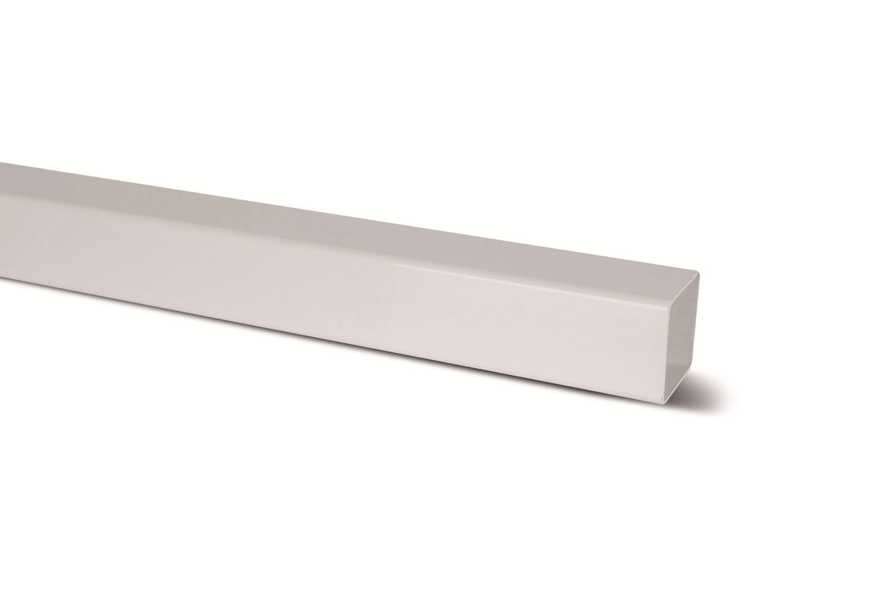 Eurocell Gutter Square Downpipe 4m 65mm White