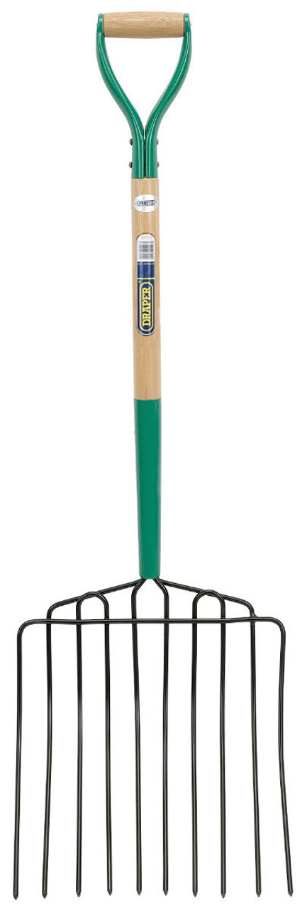 Draper - 10 Prong Manure Fork with Wood Shaft and MYD Handle