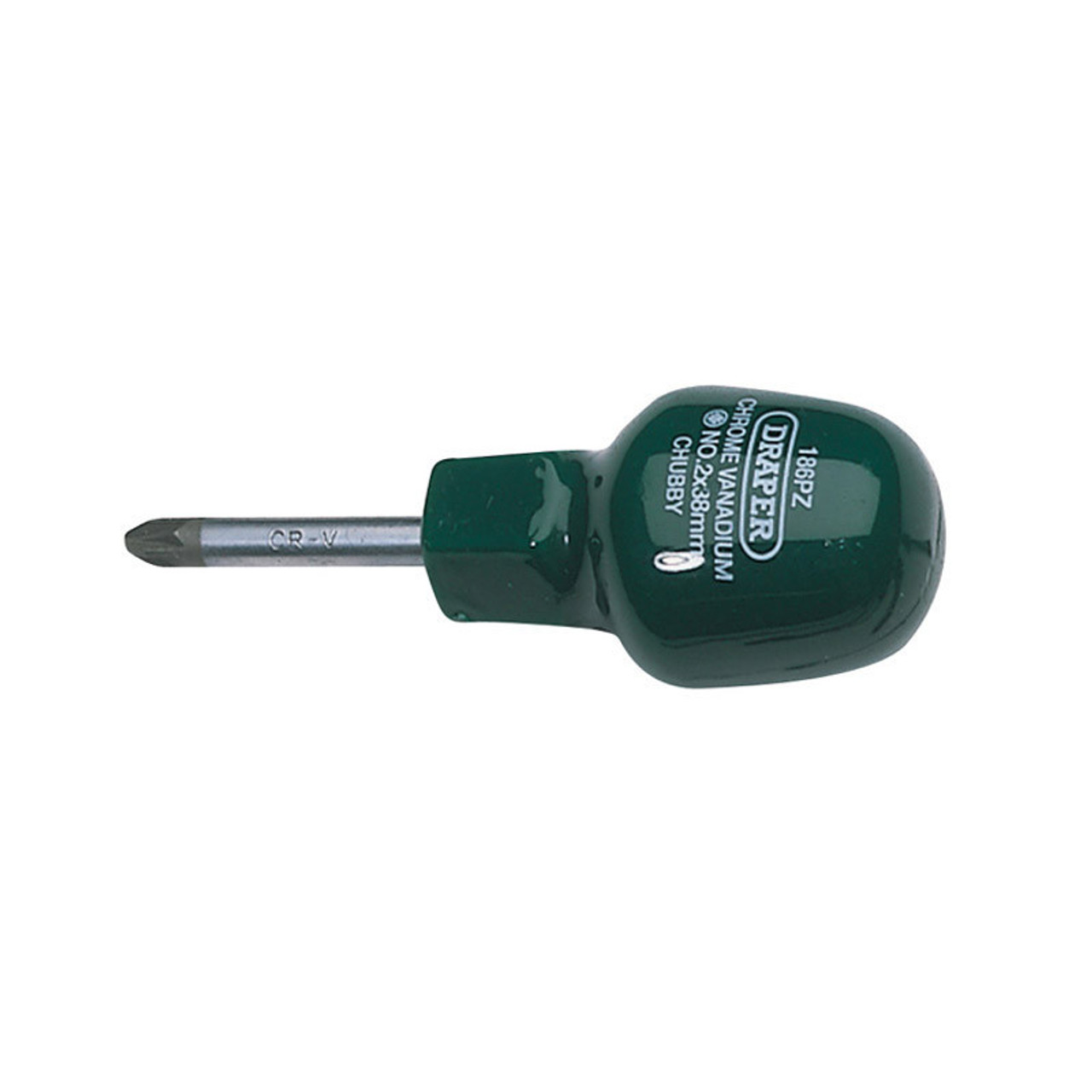 Draper -  No 2 x 38mm PZ Type Cabinet Pattern Chubby Screwdriver