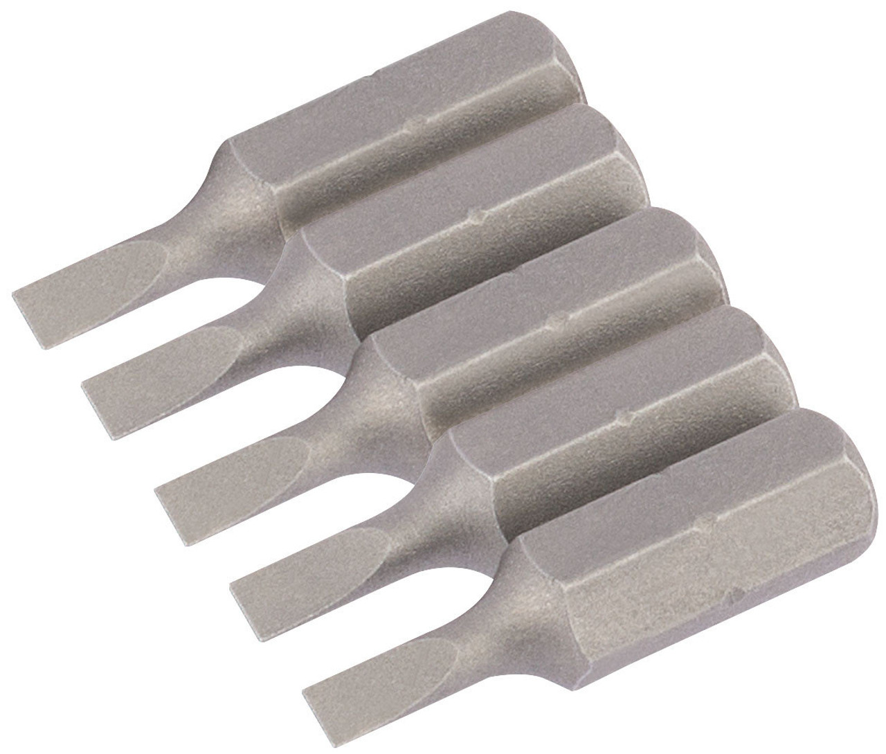 Draper - 3mm 1/4inch Hex Plain Slot Insert Bit 25mm Long x 5