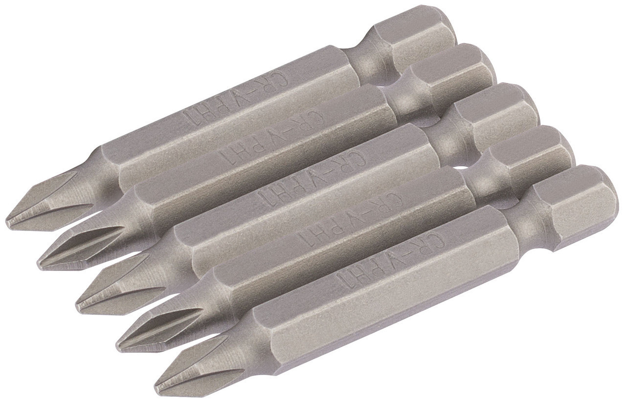 Draper -  No.1 1/4inch Hex Cross Slot Insert Bit 50mm Long x 5
