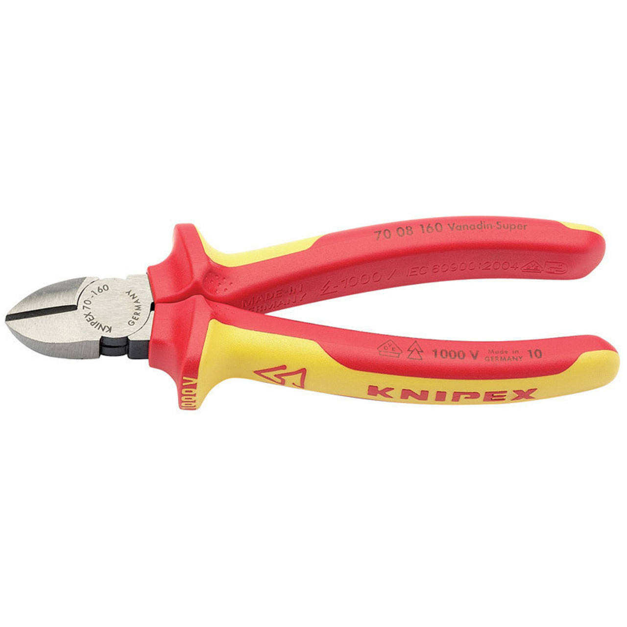 Draper -  Knipex 70 08 160UKSBE VDE Fully Insulated Diagonal Side Cutters 160mm