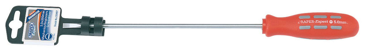 Draper - 5mm x 200mm Plain Slot Parallel Tip Mechanics Screwdriver