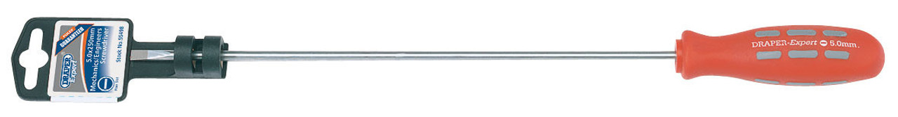 Draper - 5mm x 250mm Plain Slot Parallel Tip Long Pattern Mechanics Screwdriver