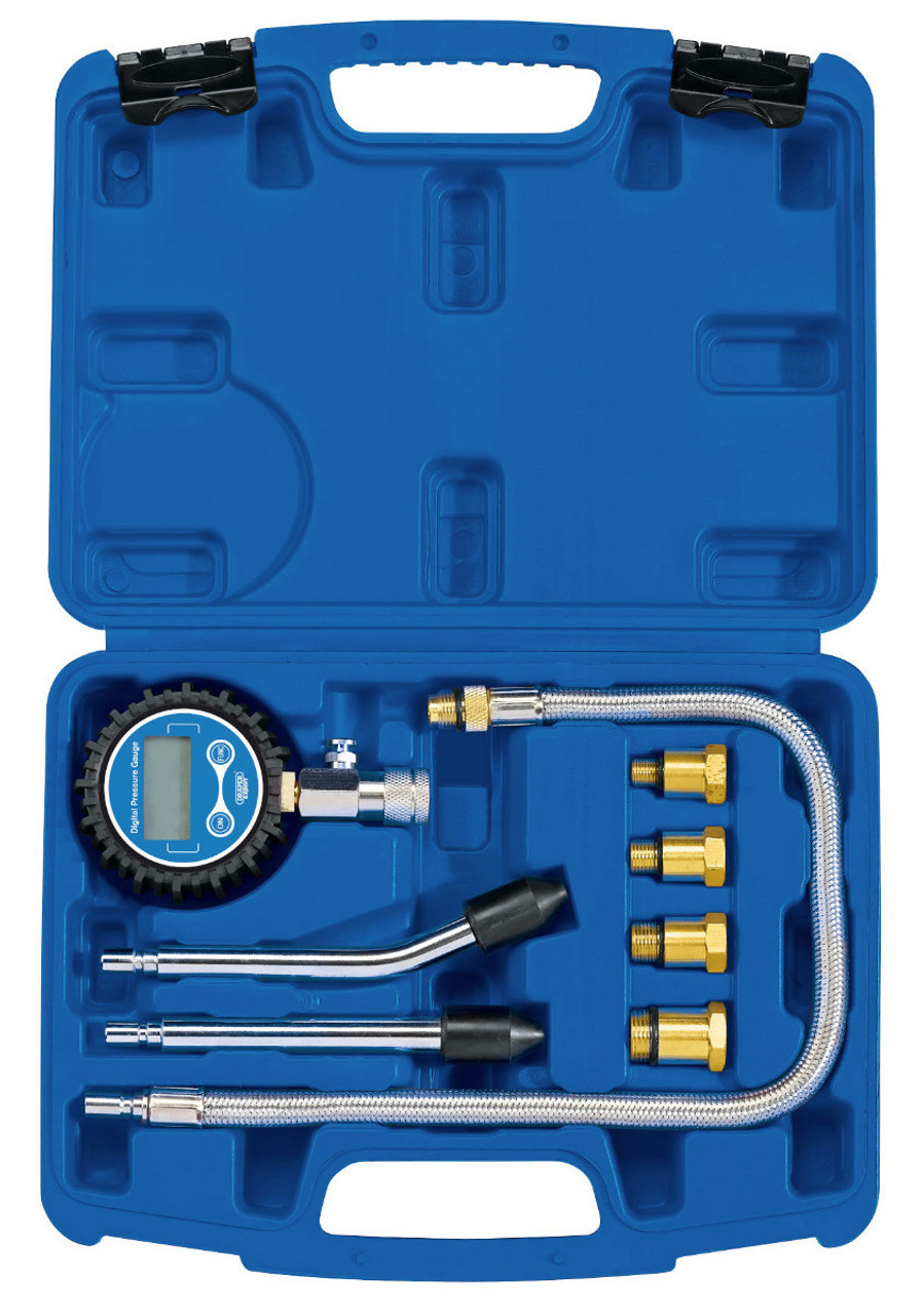 Draper - Digital Petrol Compression Test Kit 8 Piece