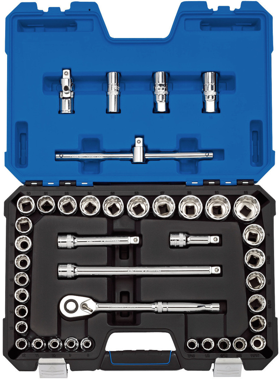 Draper - 1/2inch Sq. Dr. MM/AF Combined Socket Set (41 Piece)