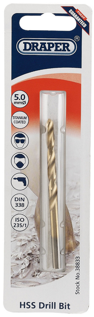 Draper - 5.0mm HSS Titanium Drill Bit