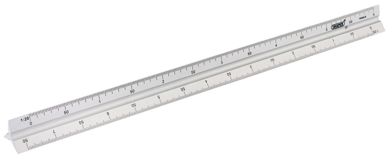 Draper - Aluminium Triangle Scale Rule 300mm