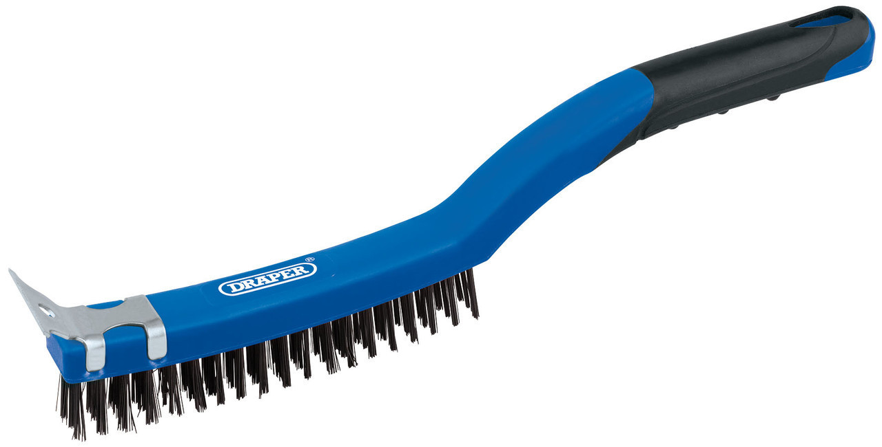 Draper - Wire Scratch Brush with Scraper 3 Row