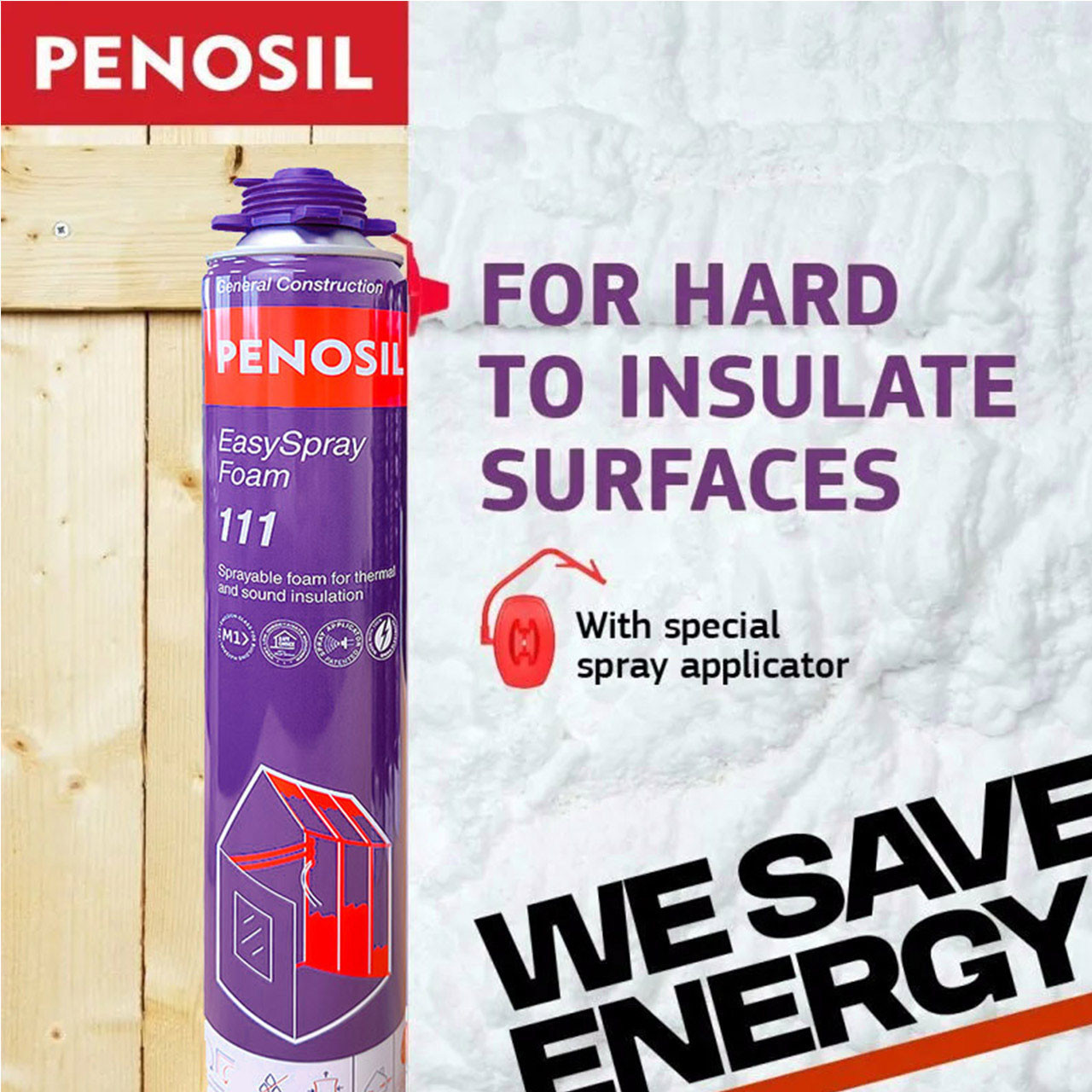PENOSIL EasySpray Insulation Foam 111 - Sprayable foam for thermal and sound insulation