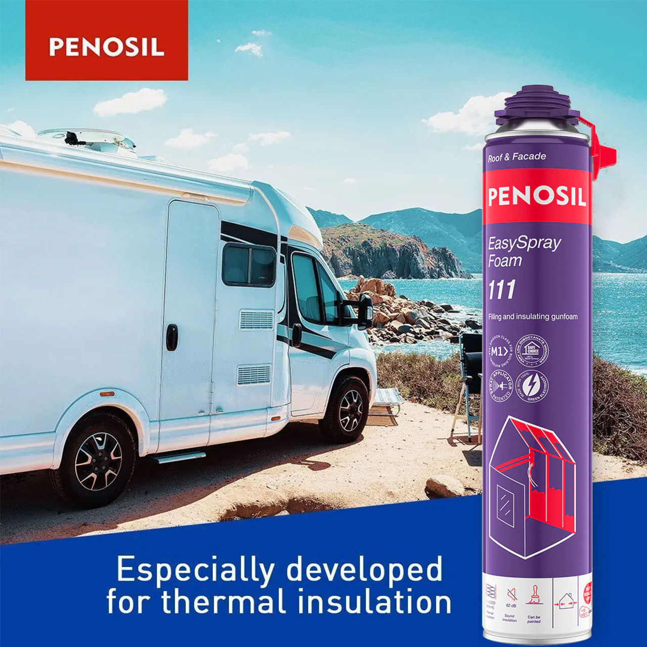 PENOSIL EasySpray Insulation Foam 111 - Sprayable foam for thermal and sound insulation