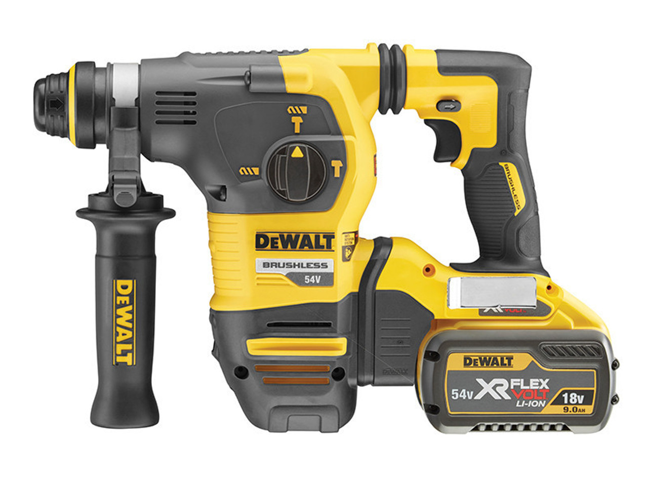 DeWALT DCH333X2 XR FlexVolt Brushless SDS Plus Hammer 54V 2 x 3.0Ah Li-ion