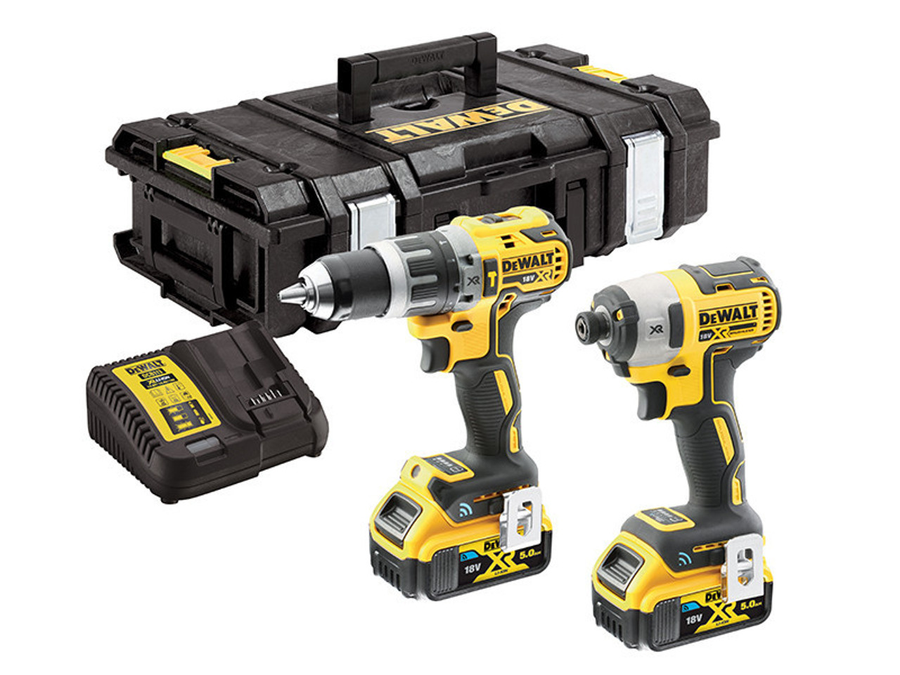 DeWALT DCK2500P2B XR Brushless Tool Connect Twin Pack 18V 2 x 5.0Ah Li-ion