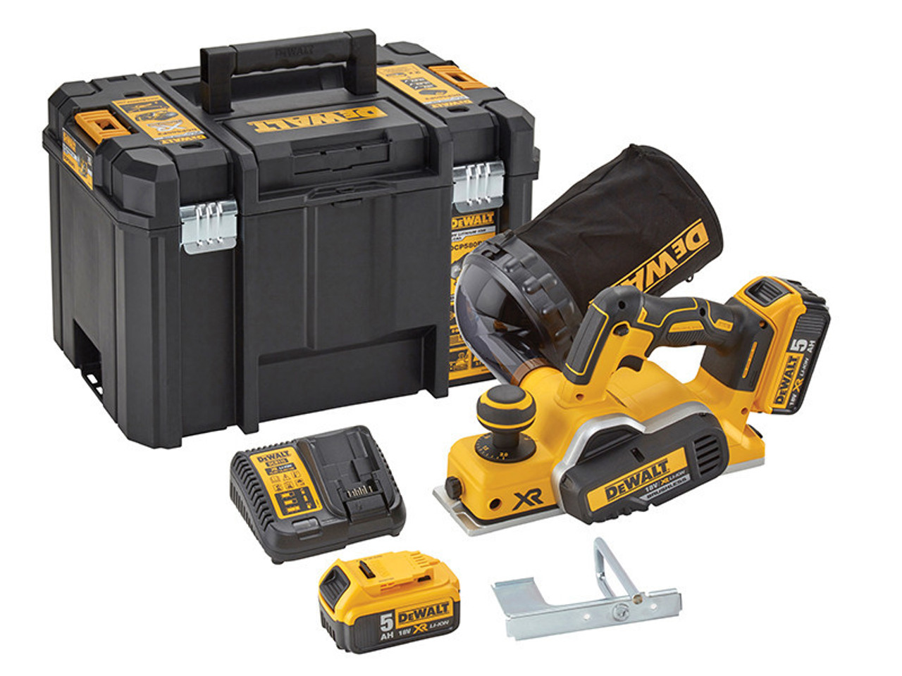 DeWALT DCP580P2 XR Brushless Planer 18V 2 x 5.0Ah Li-ion