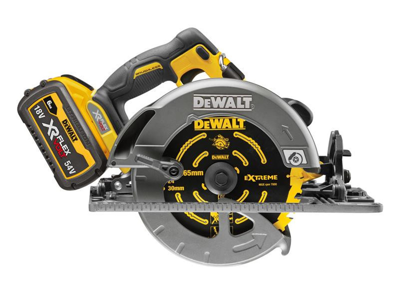 DeWALT DCS579T2 XR FlexVolt Circular Saw 190mm 54V 2 x 6.0Ah Li-ion