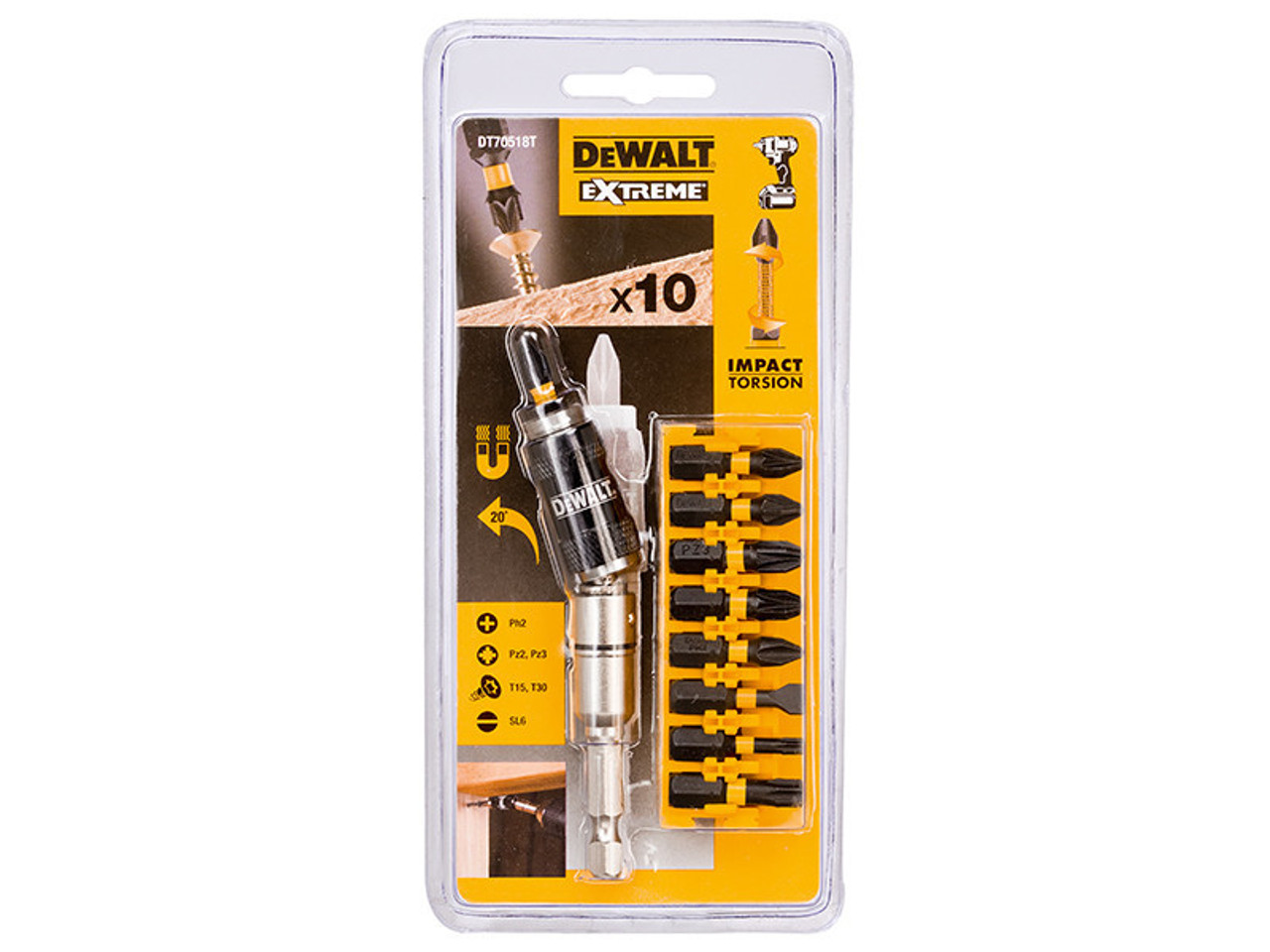 DeWALT DT70518 Extreme Impact Torsion Bit Set, 10 Piece