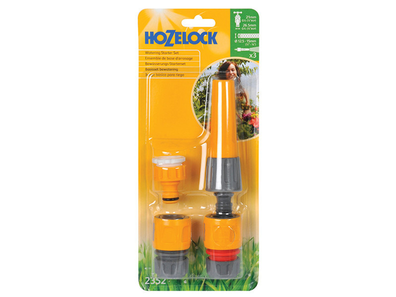 Hozelock 2352 Hose Nozzle & Threaded Tap Starter Set