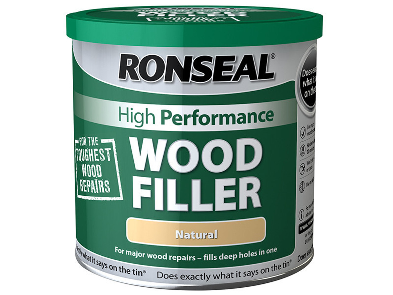 Ronseal High-Performance Wood Filler White 550g
