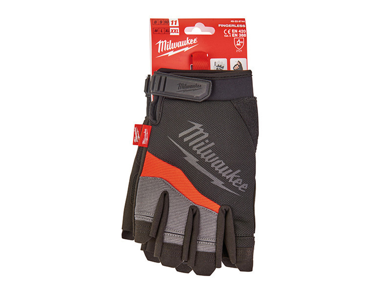 Milwaukee Hand Tools Fingerless Gloves - Extra Extra Large (Size 11)