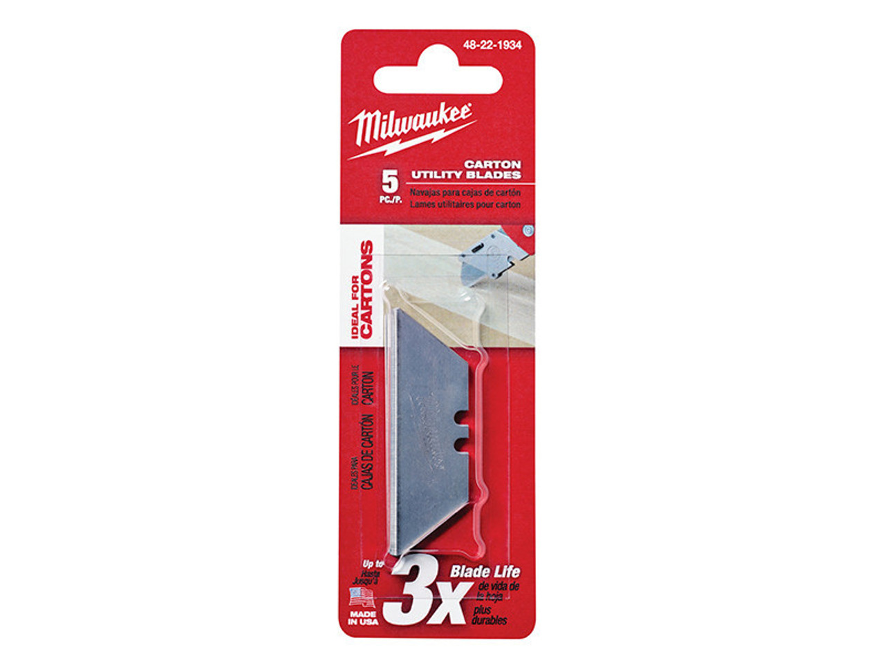 Milwaukee Hand Tools General-Purpose Rounded Edge Utility Blades (Pack 5)