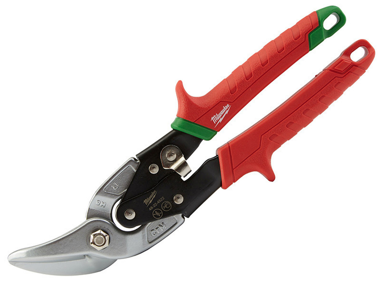 Milwaukee Hand Tools Offset Metal Aviation Snips Right Cut