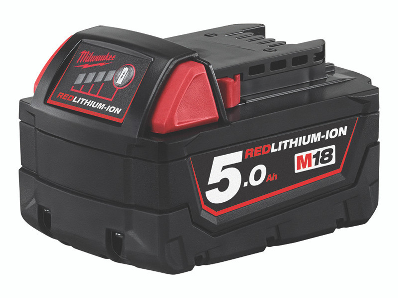 Milwaukee Power Tools M18 B5 REDLITHIUM-ION Slide Battery Pack 18V 5.0Ah Li-ion