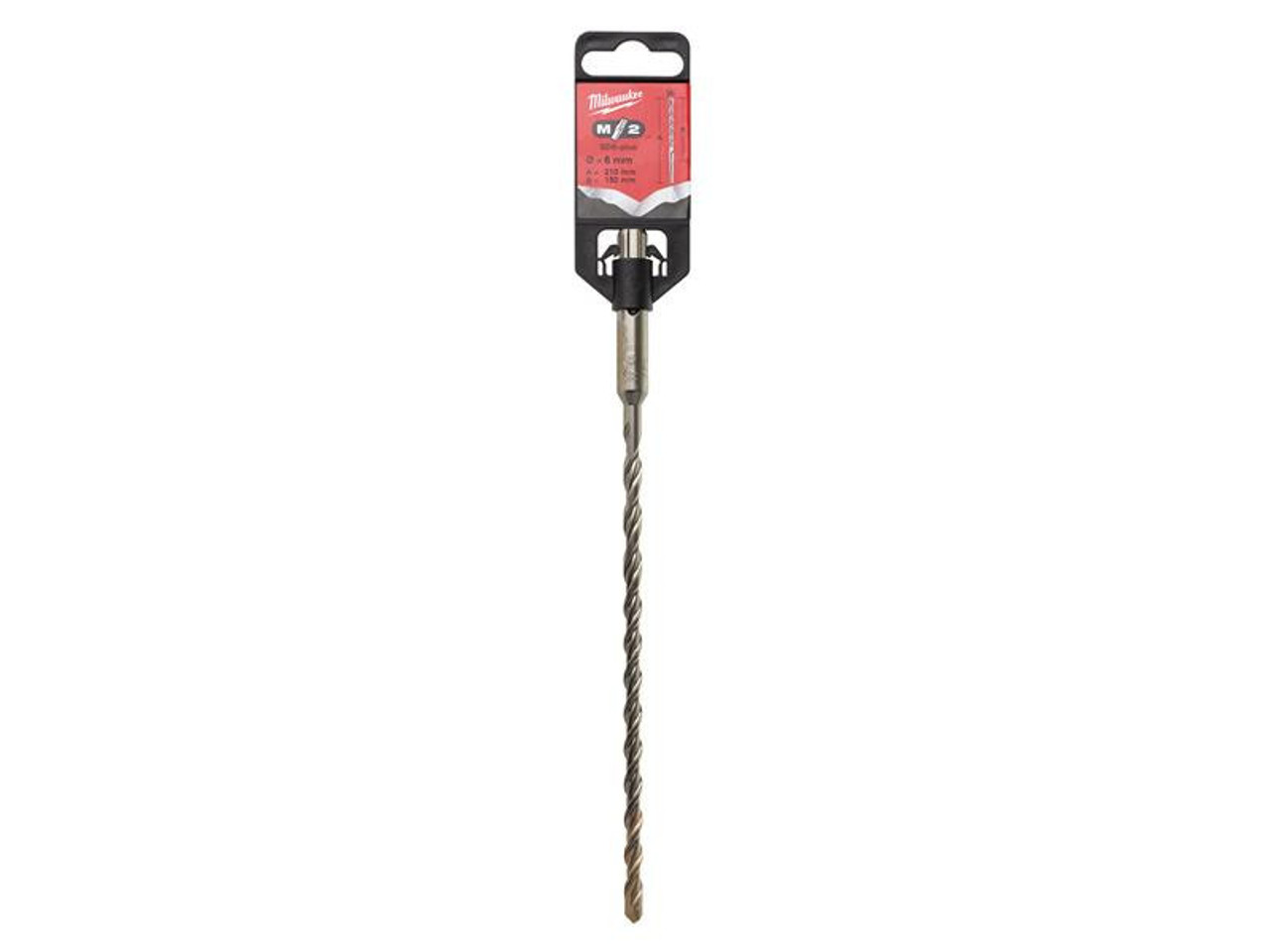 Milwaukee Power Tools SDS Plus M2 Drill Bit 2 Cut 6.0 x 210mm
