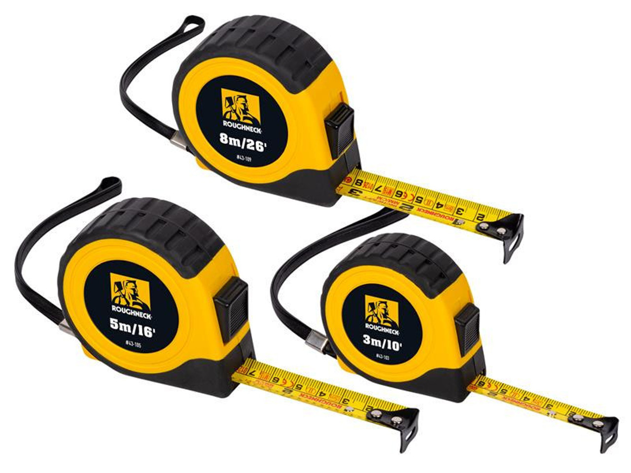 Roughneck E-Z Read Tape Measure Set 3 Piece