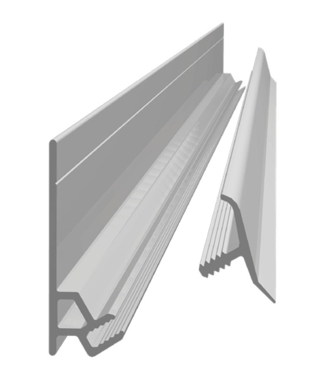 Mermaid 2-Part Shower Base Profile - White 2.4m