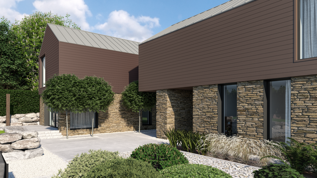 Cladco Woodgrain Composite Cladding in situ