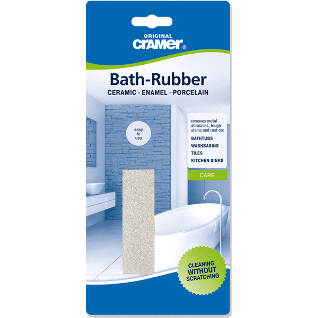 Removes Scuff marks, rust and heavy soiling from enamel, sanitaryware, wall & floor tiles and ceramic items without scratching.